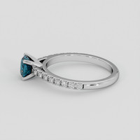 0.93 Ct. Greenish Blue Sapphire Ring, Platinum 950 4
