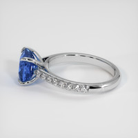 2.05 Ct. Blue Sapphire Ring, Platinum 950 4