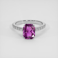 2.93 Ct. Pinkish Purple Sapphire Ring, Platinum 950 1