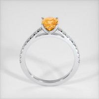 1.16 Ct. Orangish Yellow Sapphire Ring, Platinum 950 3