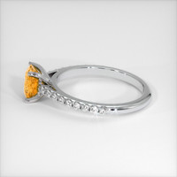 1.16 Ct. Orangish Yellow Sapphire Ring, Platinum 950 4