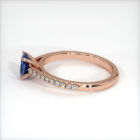 0.75 Ct. Blue Sapphire Ring, 14K Rose Gold 4
