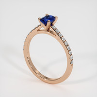 1.03 Ct. Blue Sapphire Ring, 14K Rose Gold 2