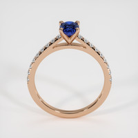 1.03 Ct. Blue Sapphire Ring, 14K Rose Gold 3