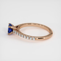 1.03 Ct. Blue Sapphire Ring, 14K Rose Gold 4