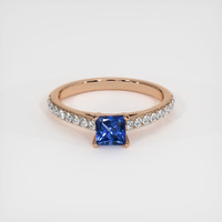 0.38 Ct. Sapphire Ring, 14K Rose Gold 1
