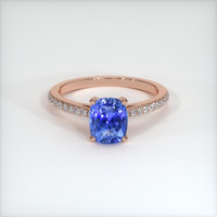 2.32 Ct. Blue Sapphire Ring, 14K Rose Gold 1