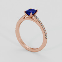 1.04 Ct. Blue Sapphire Ring, 14K Rose Gold 2