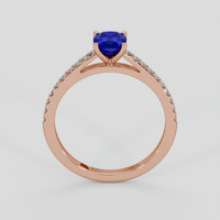 1.04 Ct. Blue Sapphire Ring, 14K Rose Gold 3