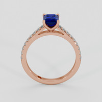 0.98 Ct. Blue Sapphire Ring, 14K Rose Gold 3