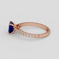 0.98 Ct. Blue Sapphire Ring, 14K Rose Gold 4