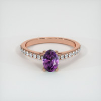 0.78 Ct. Sapphire Ring, 14K Rose Gold 1