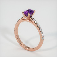 0.78 Ct. Sapphire Ring, 14K Rose Gold 2