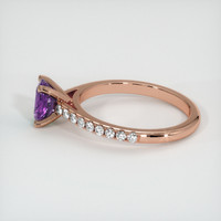 0.78 Ct. Sapphire Ring, 14K Rose Gold 4