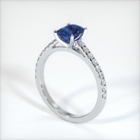 1.03 Ct. Blue Sapphire Ring, 10K White Gold 2