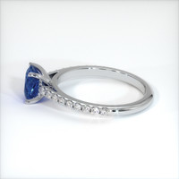 1.03 Ct. Blue Sapphire Ring, 10K White Gold 4