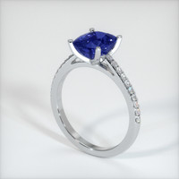 1.93 Ct. Blue Sapphire Ring, 10K White Gold 2