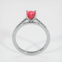 1.20 Ct. Pinkish Red Ruby Ring, 10K White Gold 3