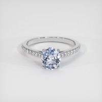 2.01 Ct. Blue Sapphire Ring, 10K White Gold 1