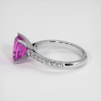 4.07 Ct. Purplish Pink Sapphire Ring, 10K White Gold 4