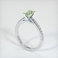 0.80 Ct. Green Sapphire Ring, 10K White Gold 2