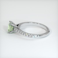 0.80 Ct. Green Sapphire Ring, 10K White Gold 4