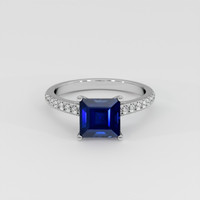 2.19 Ct. Blue Sapphire Ring, 14K White Gold 1