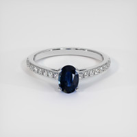 0.91 Ct. Sapphire Ring, 14K White Gold 1
