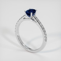 0.91 Ct. Sapphire Ring, 14K White Gold 2
