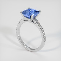 4.06 Ct. Sapphire Ring, 14K White Gold 2