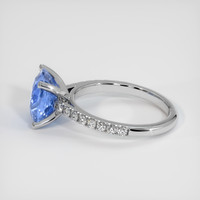 4.06 Ct. Sapphire Ring, 14K White Gold 4