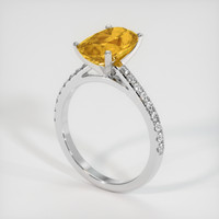3.00 Ct. Gemstone Ring, 14K White Gold 2