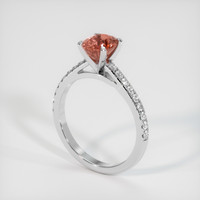 1.12 Ct. Padparadscha Sapphire Ring, 14K White Gold 2