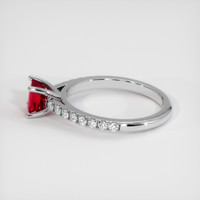 1.00 Ct. Ruby Ring, 14K White Gold 4