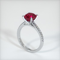 2.17 Ct. Ruby Ring, 14K White Gold 2