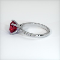 2.17 Ct. Ruby Ring, 14K White Gold 4