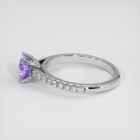 1.33 Ct. Sapphire Ring, 14K White Gold 4