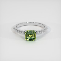 2.53 Ct. Green Sapphire Ring, 14K White Gold 1