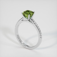 2.53 Ct. Green Sapphire Ring, 14K White Gold 2