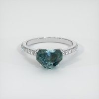 2.59 Ct. Sapphire Ring, 14K White Gold 1