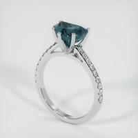 2.59 Ct. Sapphire Ring, 14K White Gold 2