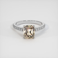 2.35 Ct. Sapphire Ring, 14K White Gold 1