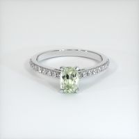 0.80 Ct. Sapphire Ring, 14K White Gold 1