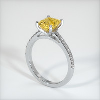 2.07 Ct. Yellow Sapphire Ring, 14K White Gold 2