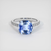 4.06 Ct. Sapphire Ring, 18K White Gold 1