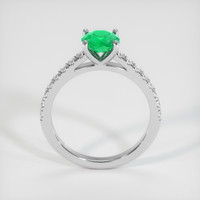 0.77 Ct. Emerald Ring, 18K White Gold 3