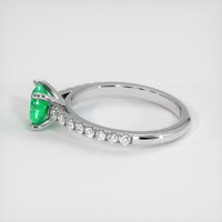 0.77 Ct. Emerald Ring, 18K White Gold 4