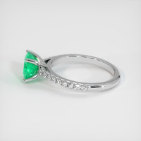 0.97 Ct. Emerald Ring, 18K White Gold 4