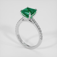 2.02 Ct. Emerald Ring, 18K White Gold 2