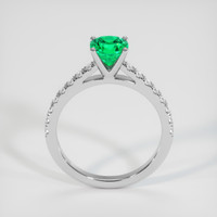 0.93 Ct. Emerald Ring, 18K White Gold 3